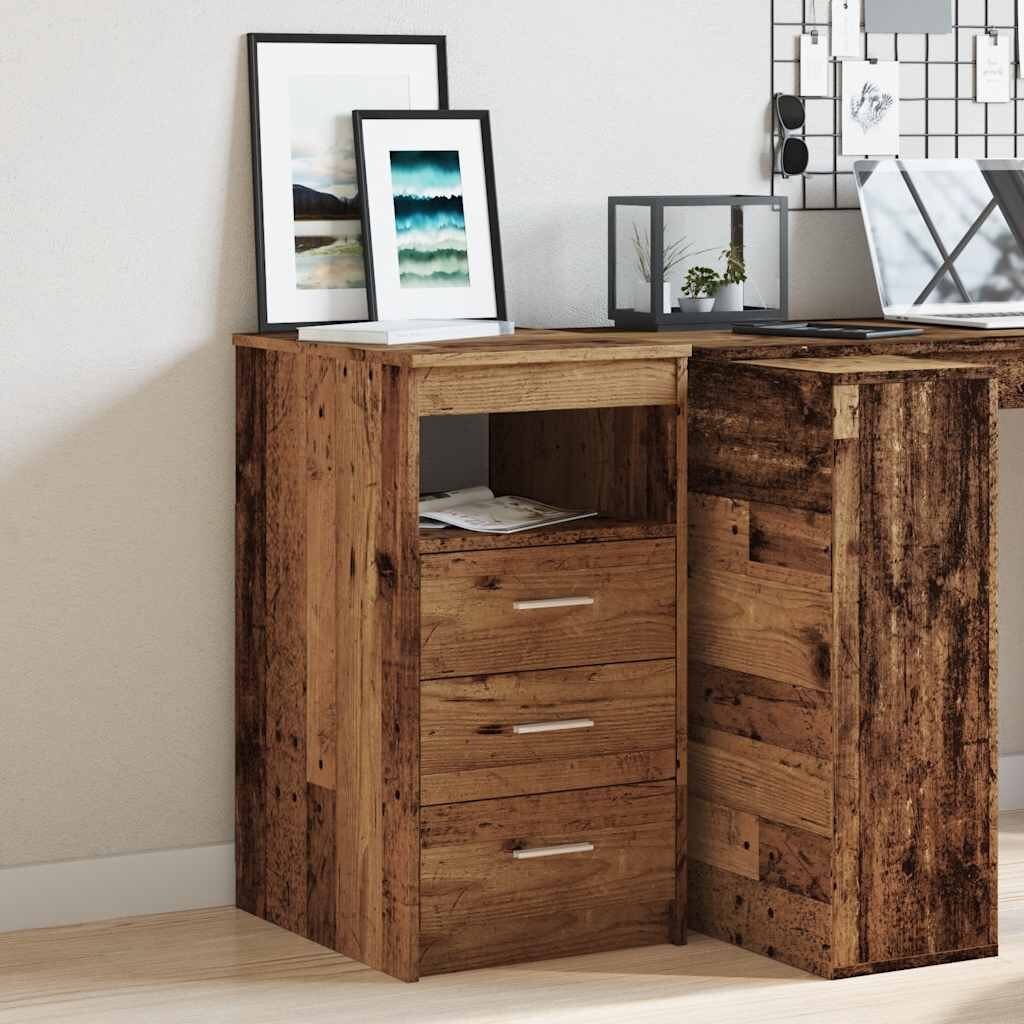 vidaXL Шкаф с чекмеджета от старо дърво 40x50x76cm Инженерна дървесина