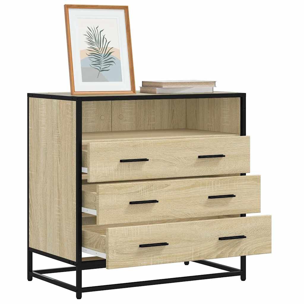 vidaXL Шкаф с чекмеджета Сонома дъб 70x41x70 cm Инженерна дървесина