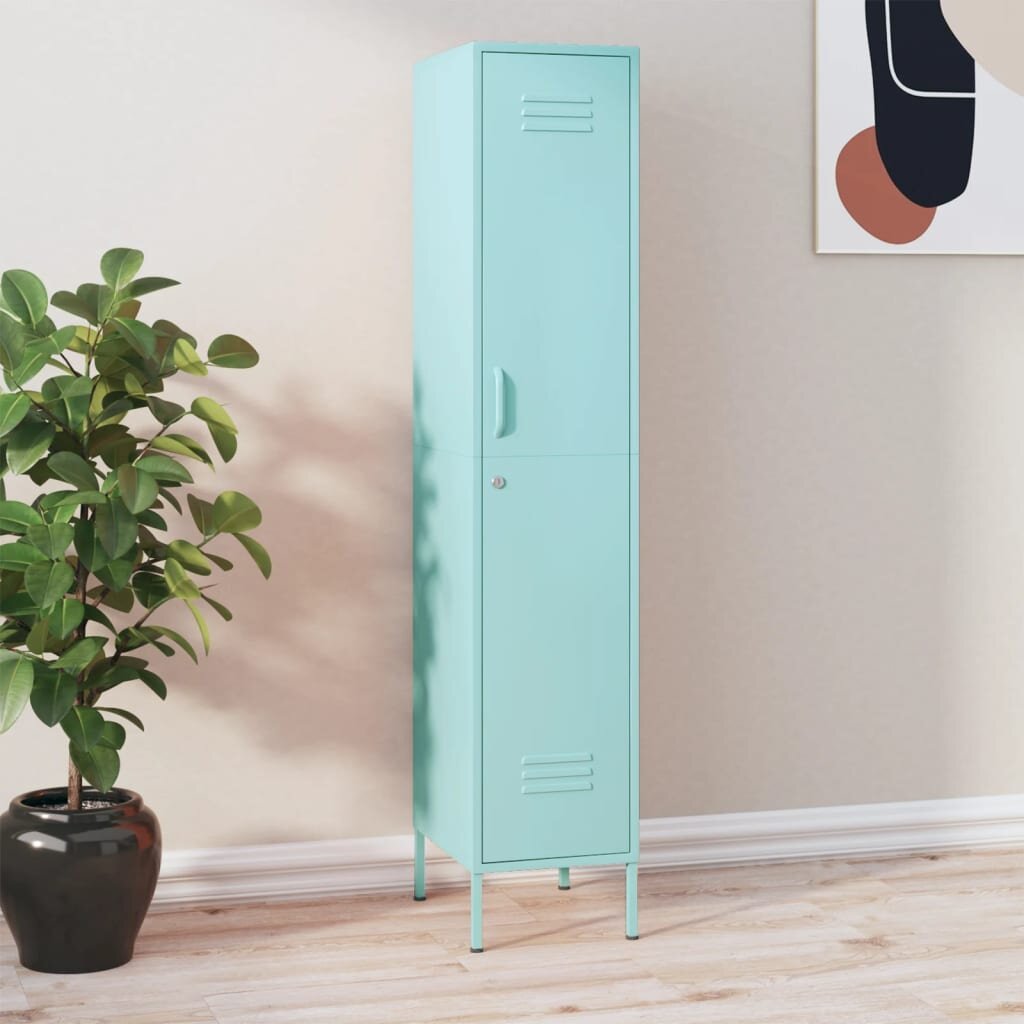 vidaXL Шкаф с отделения мента 35x46x180 см стомана