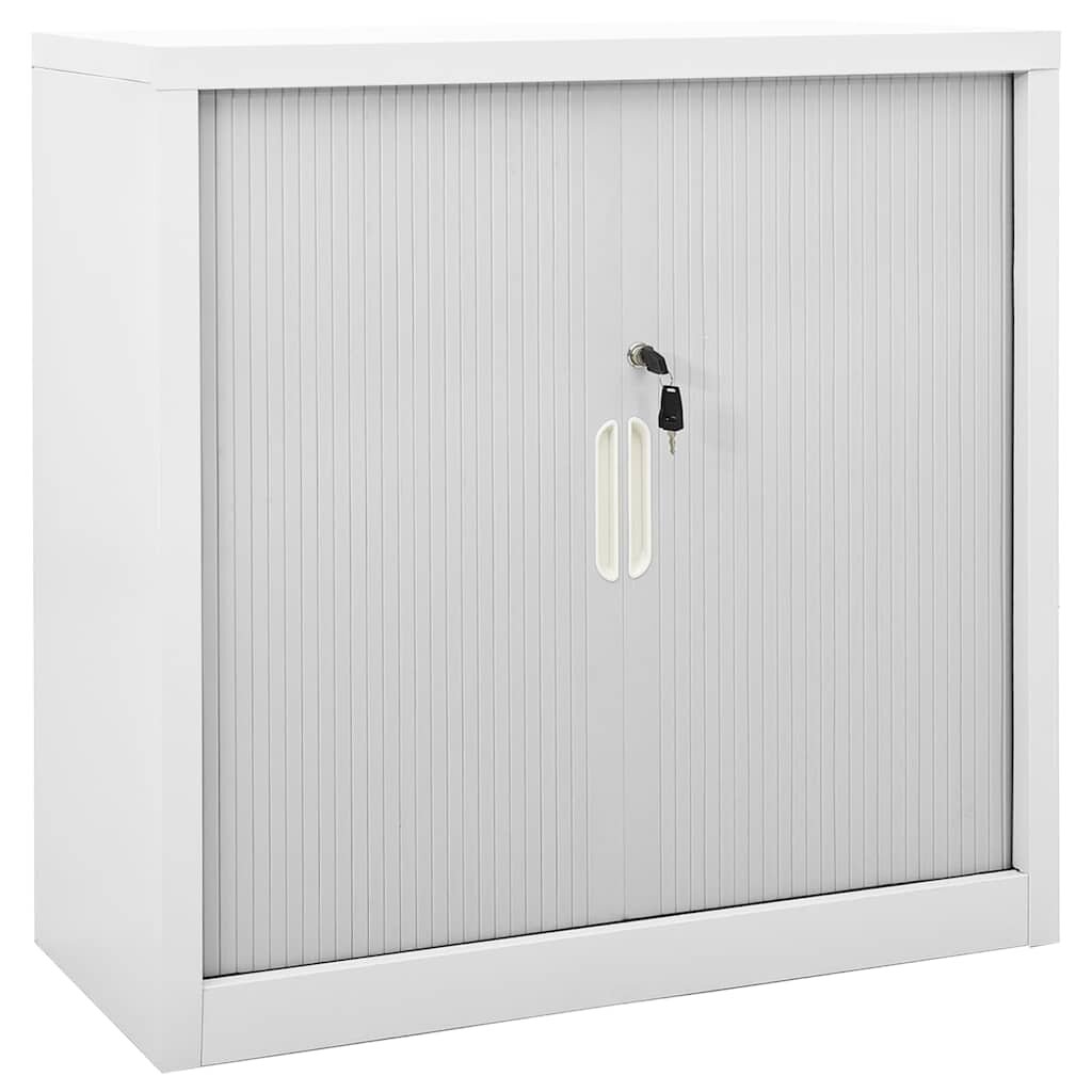 vidaXL Шкаф с плъзгаща врата сив 90x40x90 см стомана