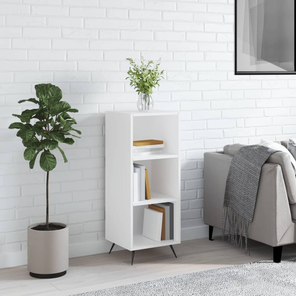 vidaXL Шкаф с рафтове бял 345x325x90 см инженерно дърво