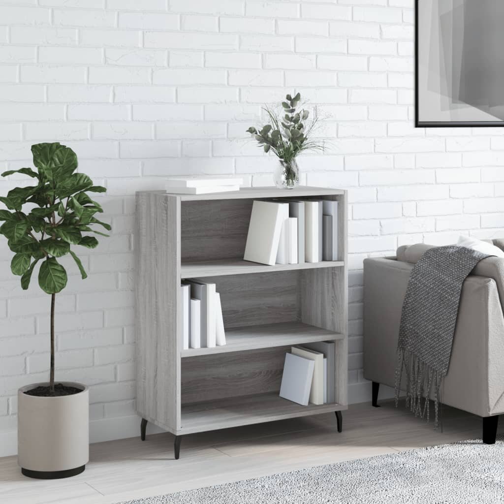 vidaXL Шкаф с рафтове сив сонома 695x325x90 см инженерно дърво