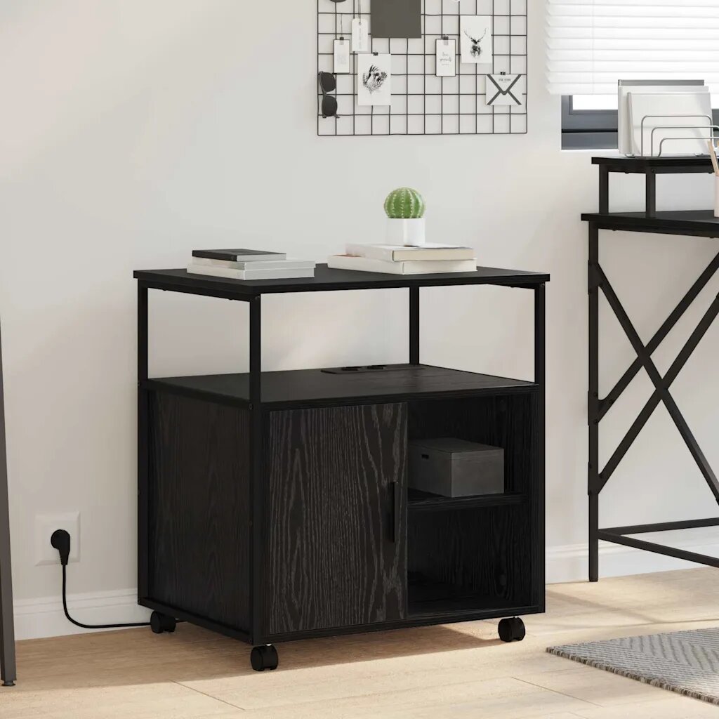 vidaXL Шкаф с зарядна станция 61 x 46 x 67 см Инженерна дървесина