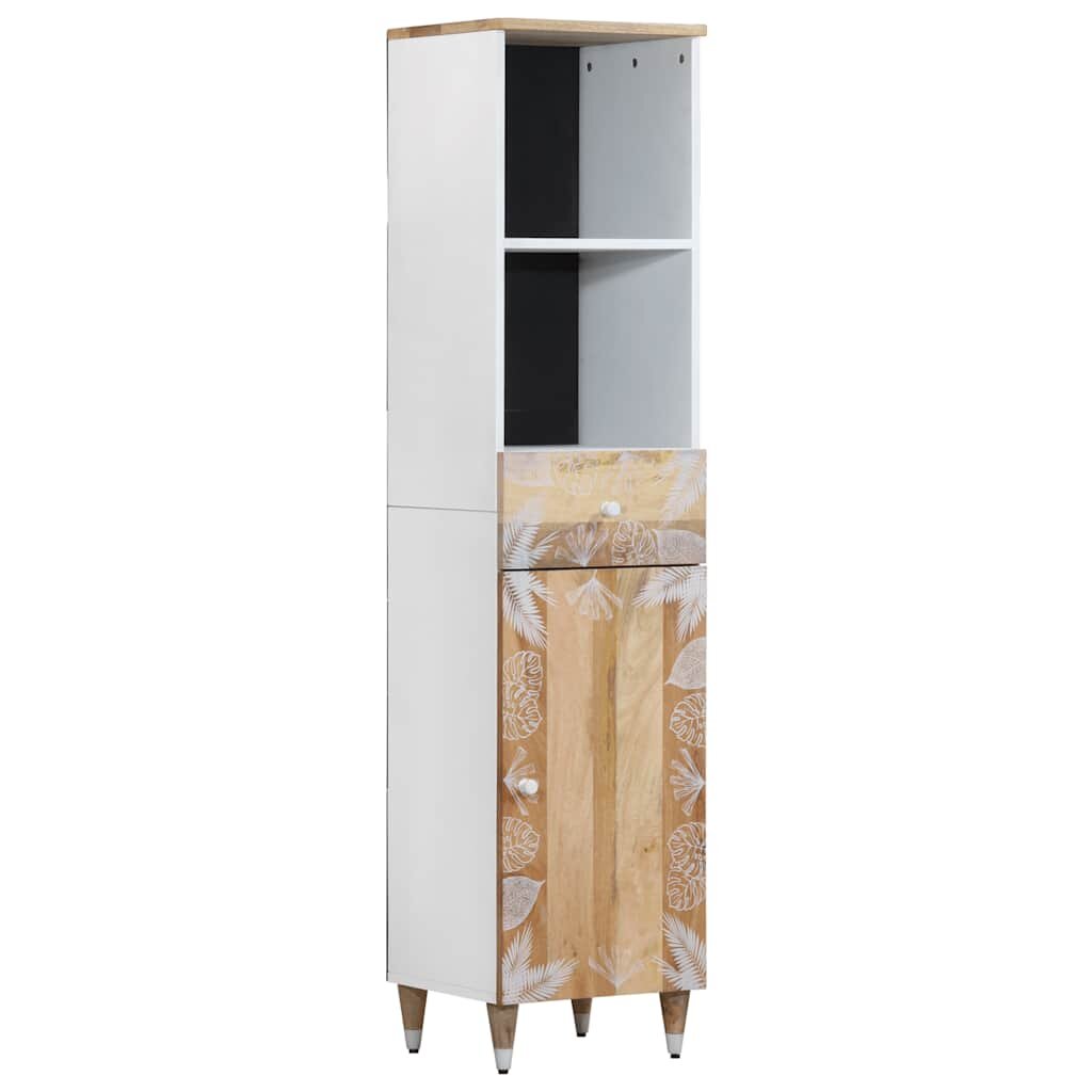 vidaXL Шкаф за баня 38x335x160 см масивно мангово дърво