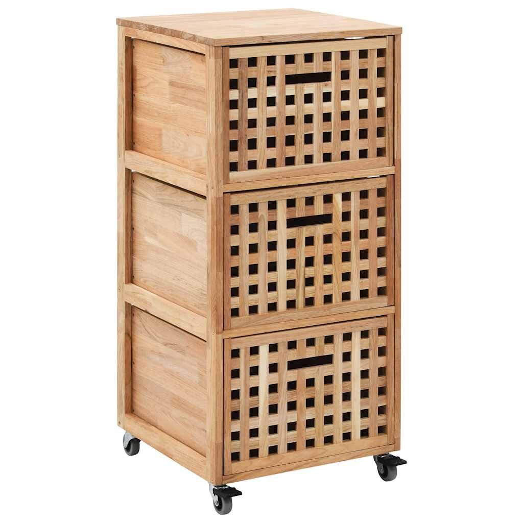 vidaXL Шкаф за баня 41x41x91 см орехово дърво масив
