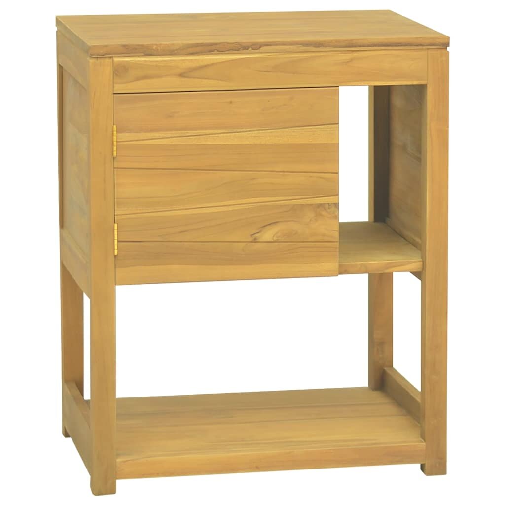 vidaXL Шкаф за баня 60x40x75 см тиково дърво масив