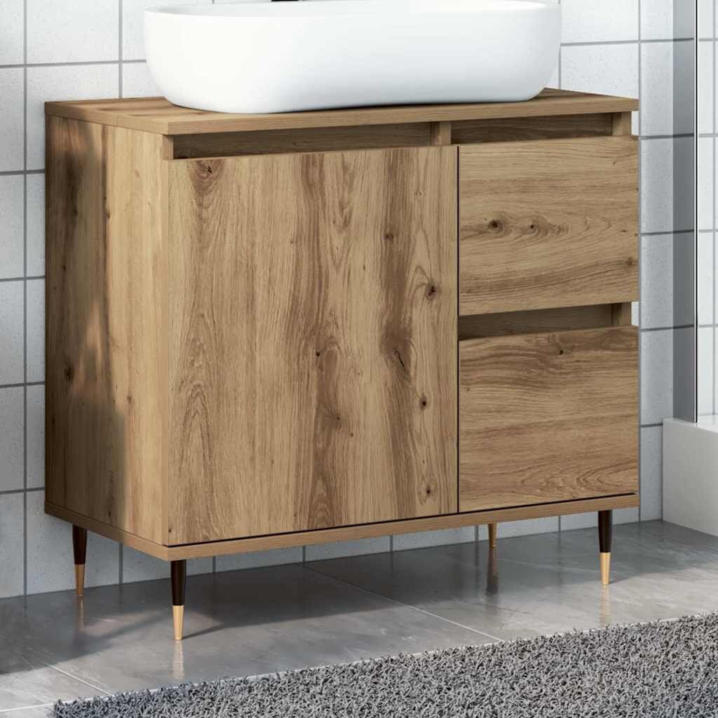 vidaXL Шкаф за баня Artisan Oak 65x33x60 cm Инженерна дървесина