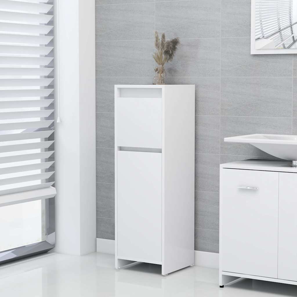 vidaXL Шкаф за баня бял 30x30x95 см инженерно дърво
