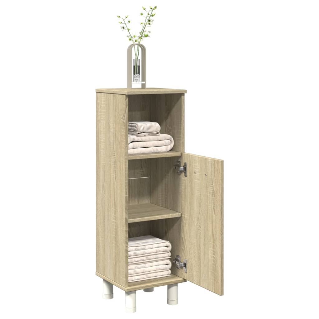 vidaXL Шкаф за баня дъб сонома 305x30x95 см инженерно дърво