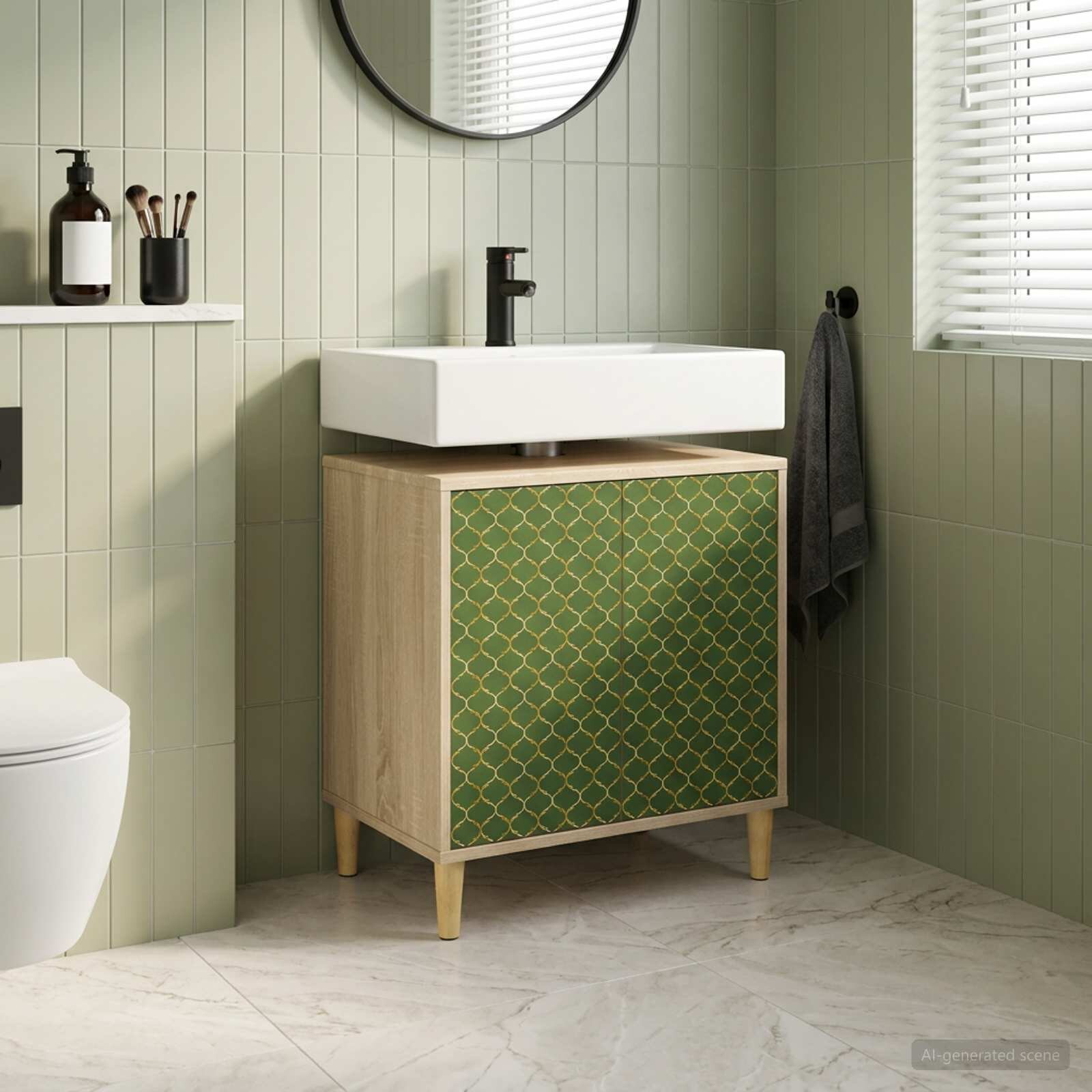 vidaXL Шкаф за баня GELEEN Сонома 60 x 40 x 60 см Инженерна дървесина