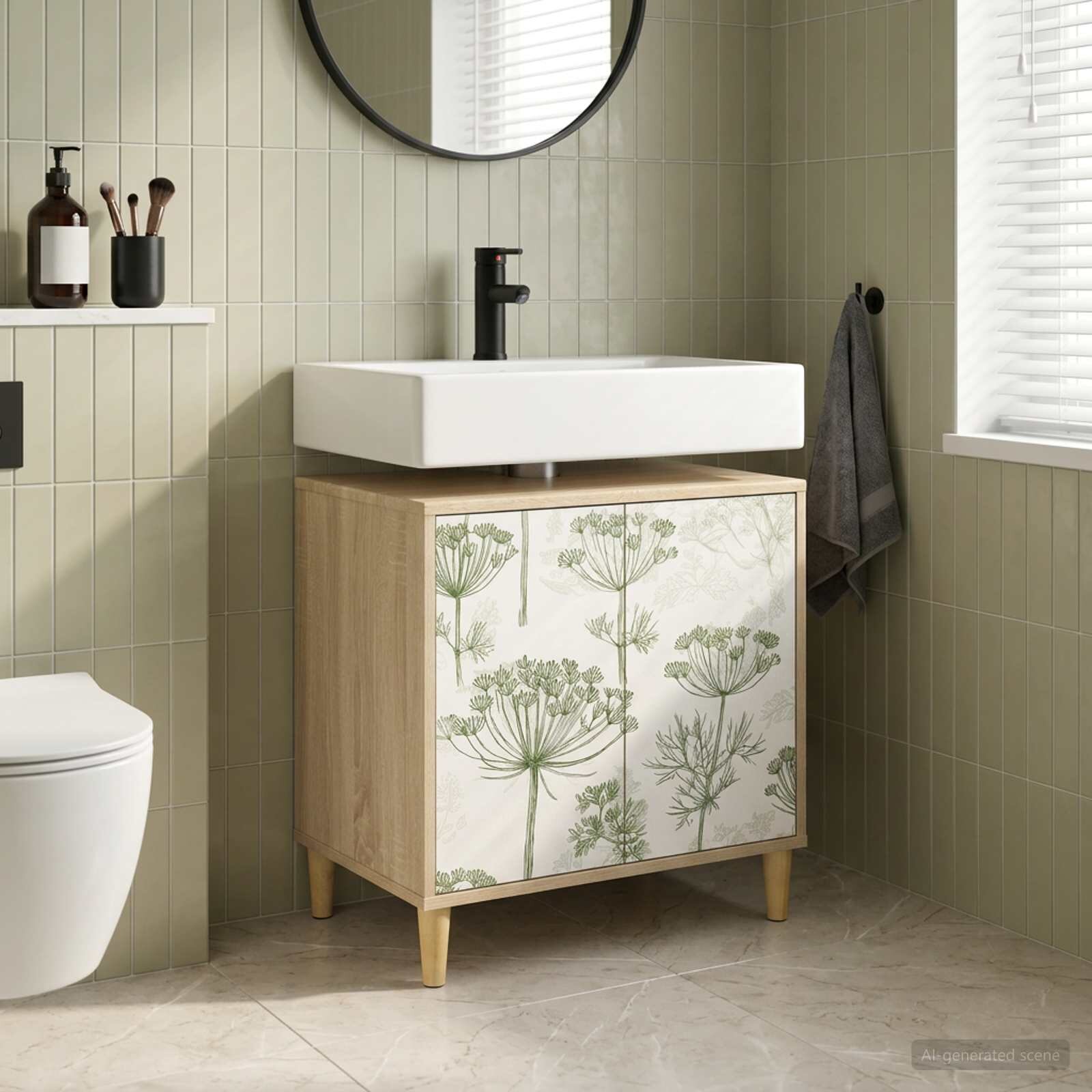 vidaXL Шкаф за баня GOTHA Сонома 60 x 40 x 60 см Инженерна дървесина