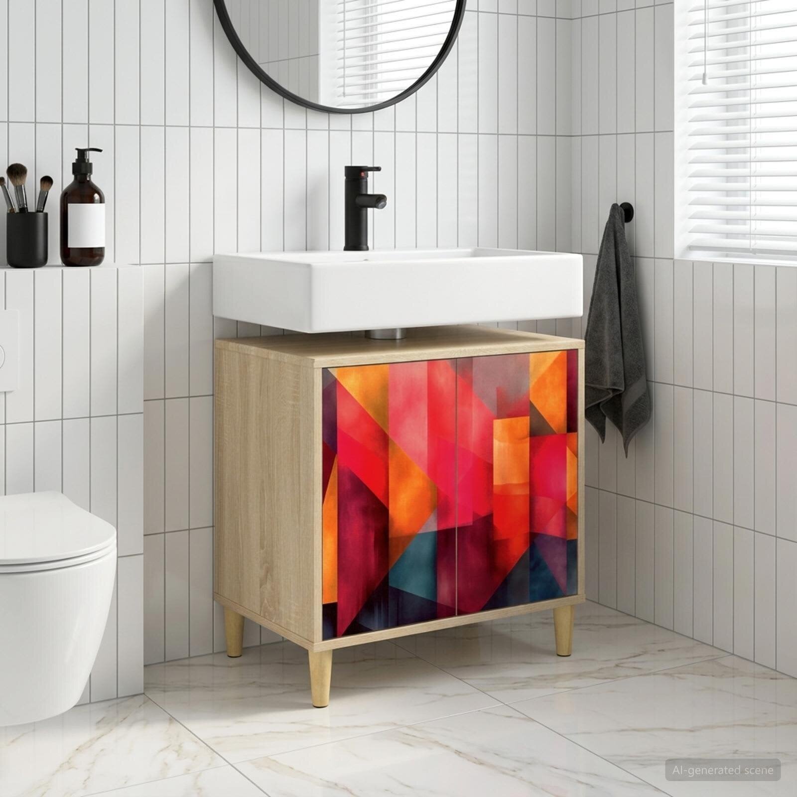 vidaXL Шкаф за баня HEESCH Сонома 60 x 40 x 60 см Инженерна дървесина