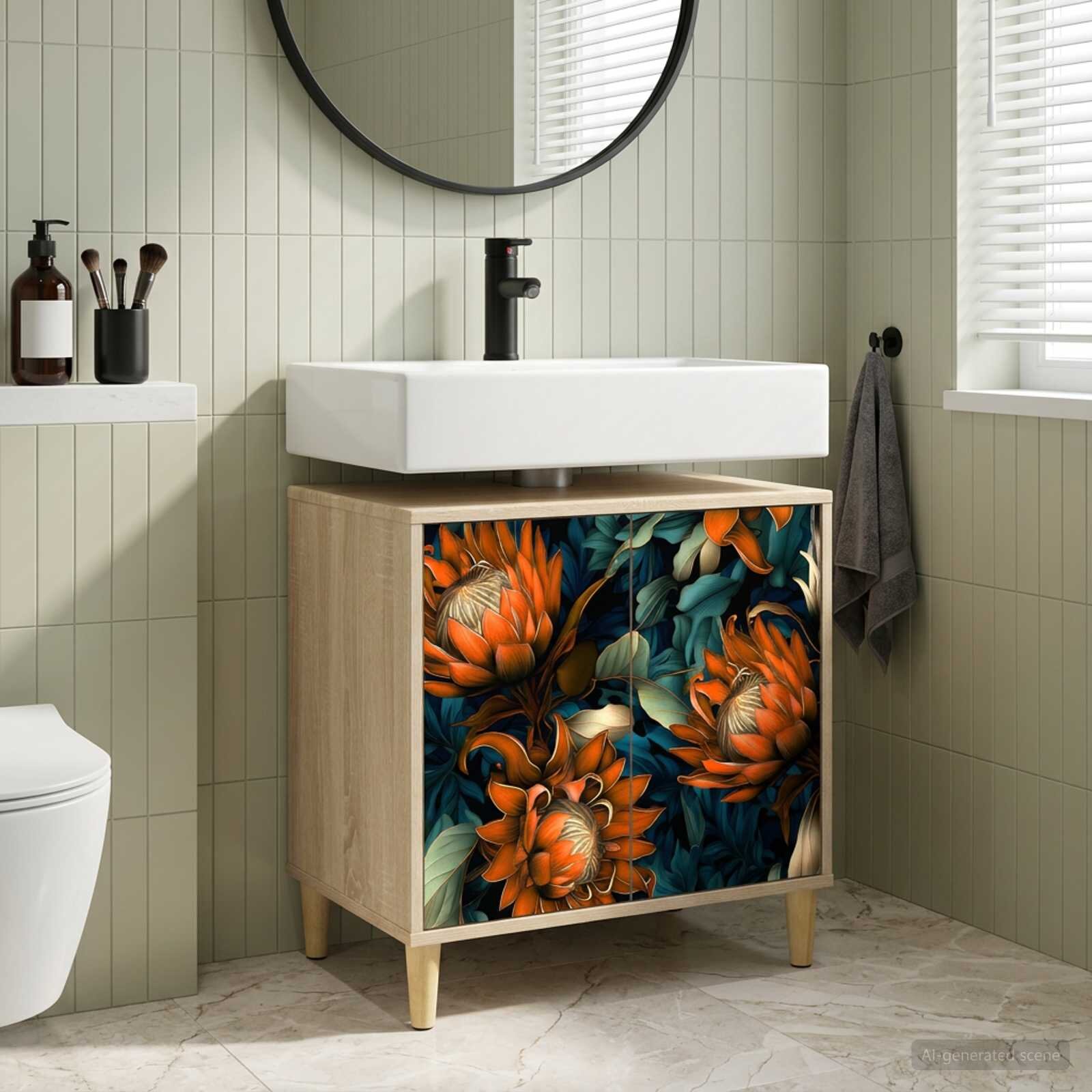 vidaXL Шкаф за баня LOCHEM Сонома 60 x 40 x 60 см Инженерна дървесина