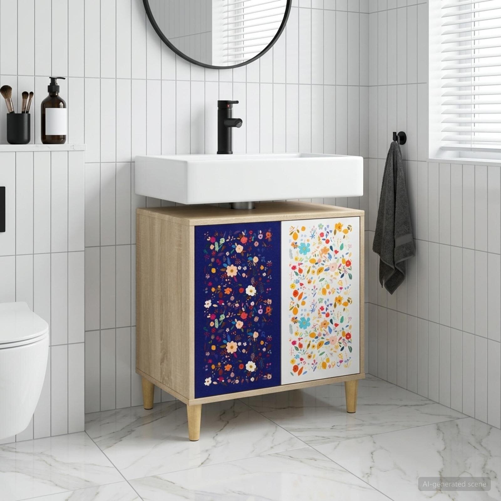 vidaXL Шкаф за баня MAINZ Сонома 60 x 40 x 60 см Инженерна дървесина