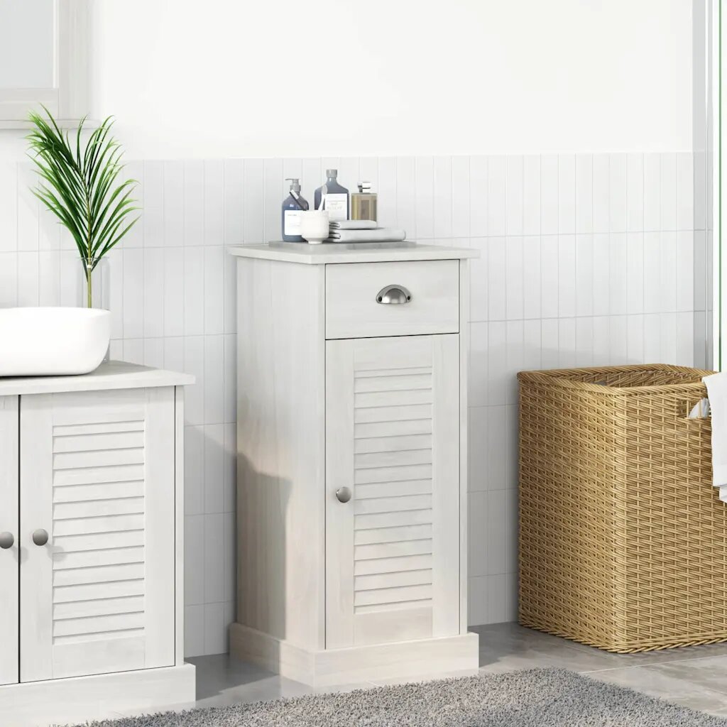 vidaXL Шкаф за баня с рафт VIGO Кафяв и меден кафяв 375 x 34 x 80 см