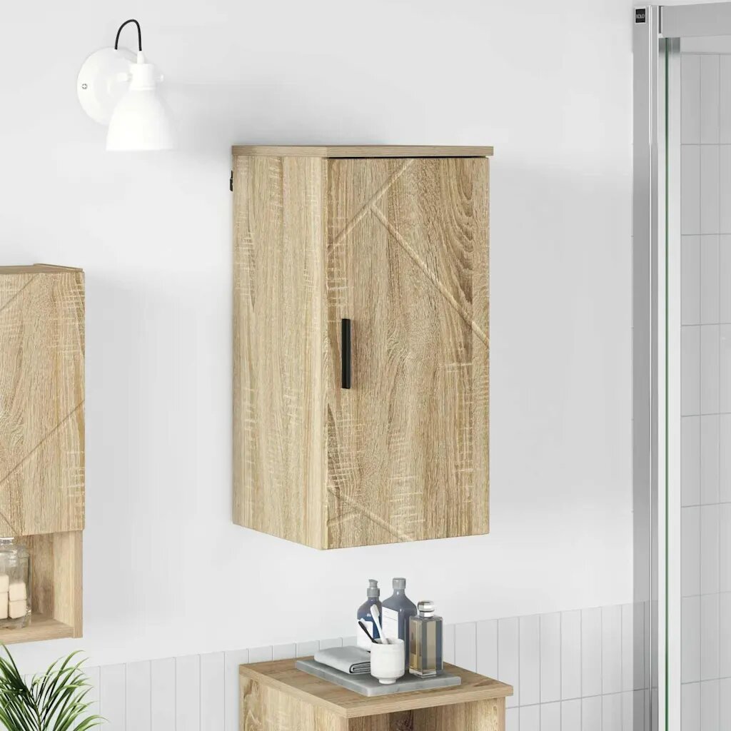 vidaXL Шкаф за баня Сонома дъб 30 x 315 x 61 см