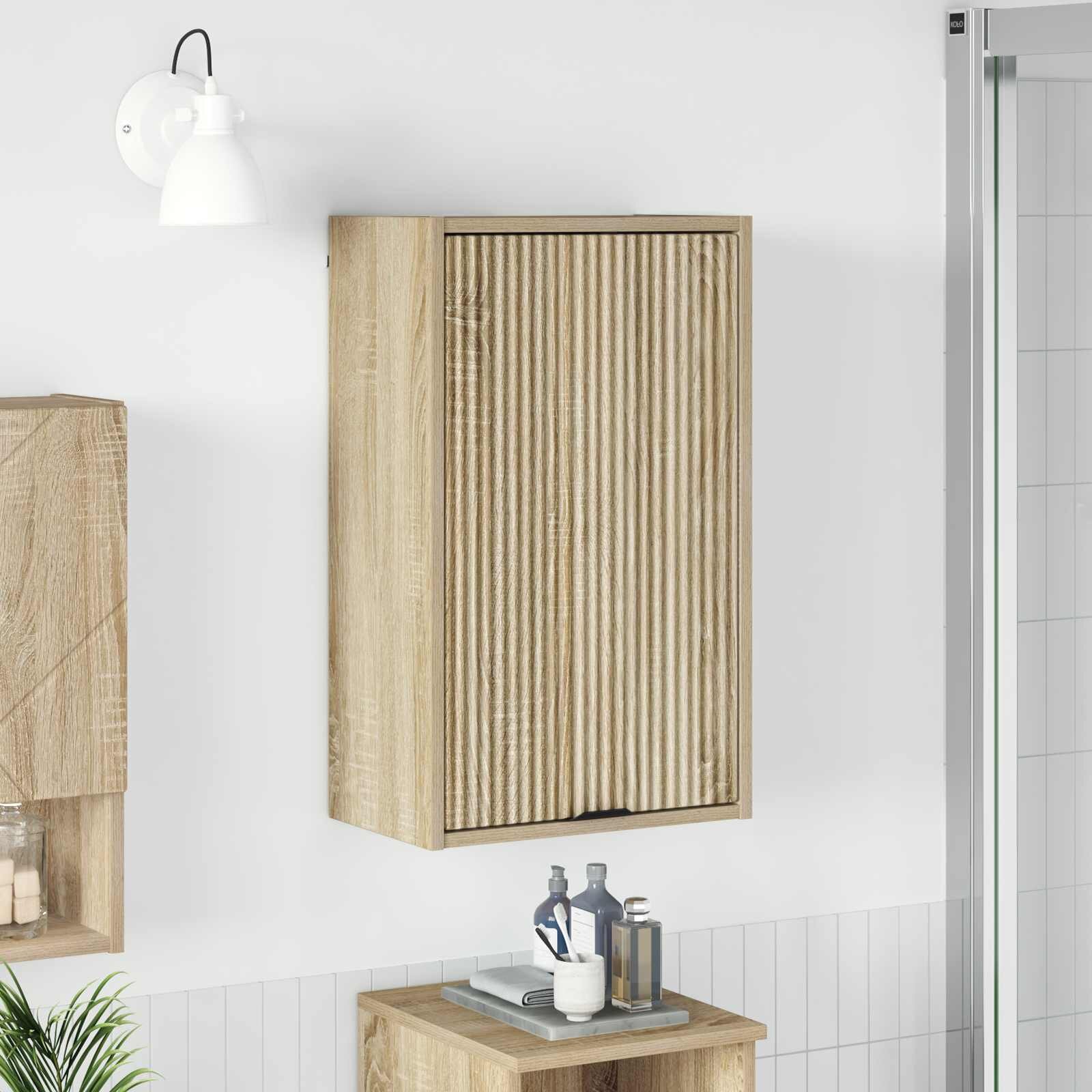 vidaXL Шкаф за баня Сонома дъб 39 x 235 x 65 см