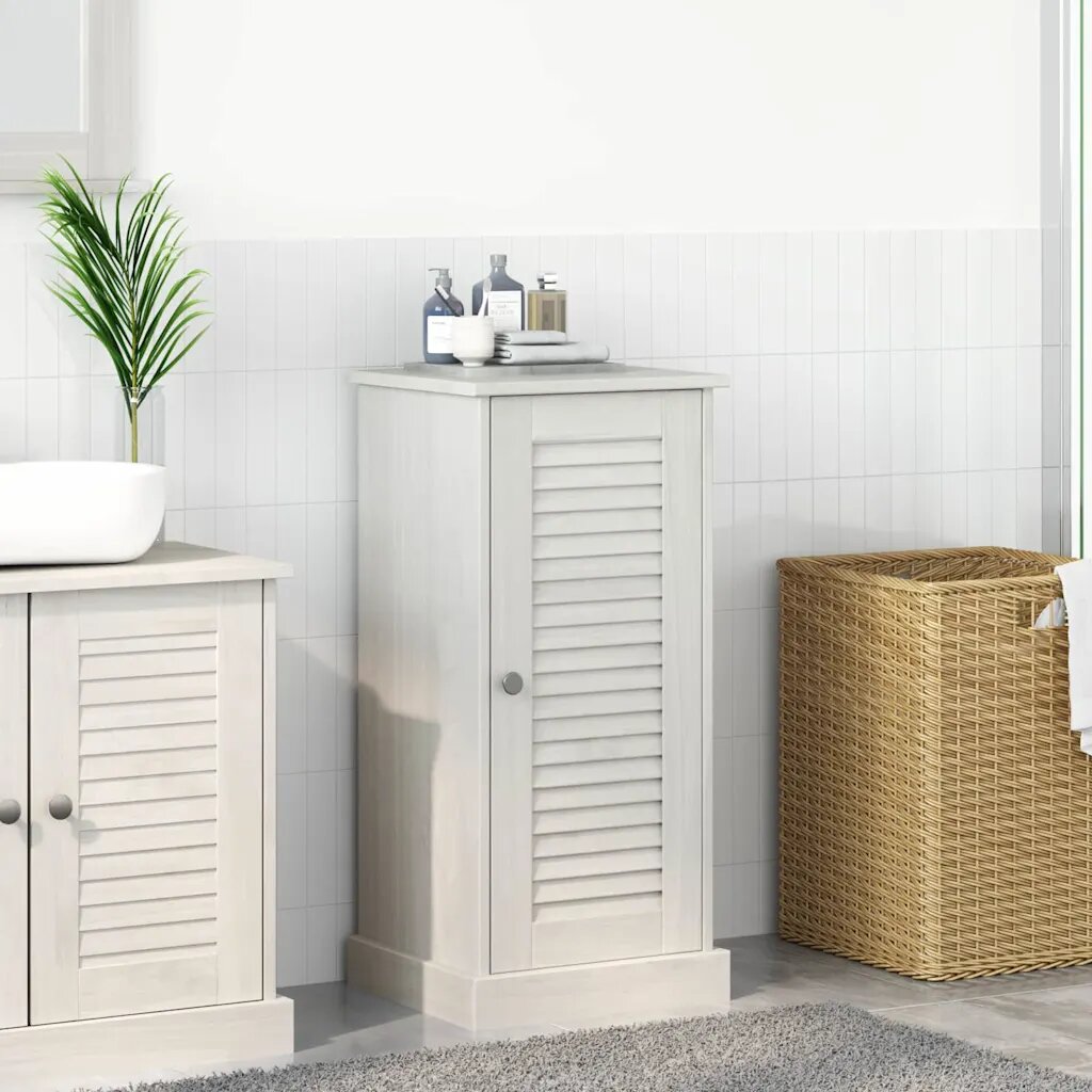 vidaXL Шкаф за баня VIGO Бяло и антикварно бяло 375 x 34 x 80 см