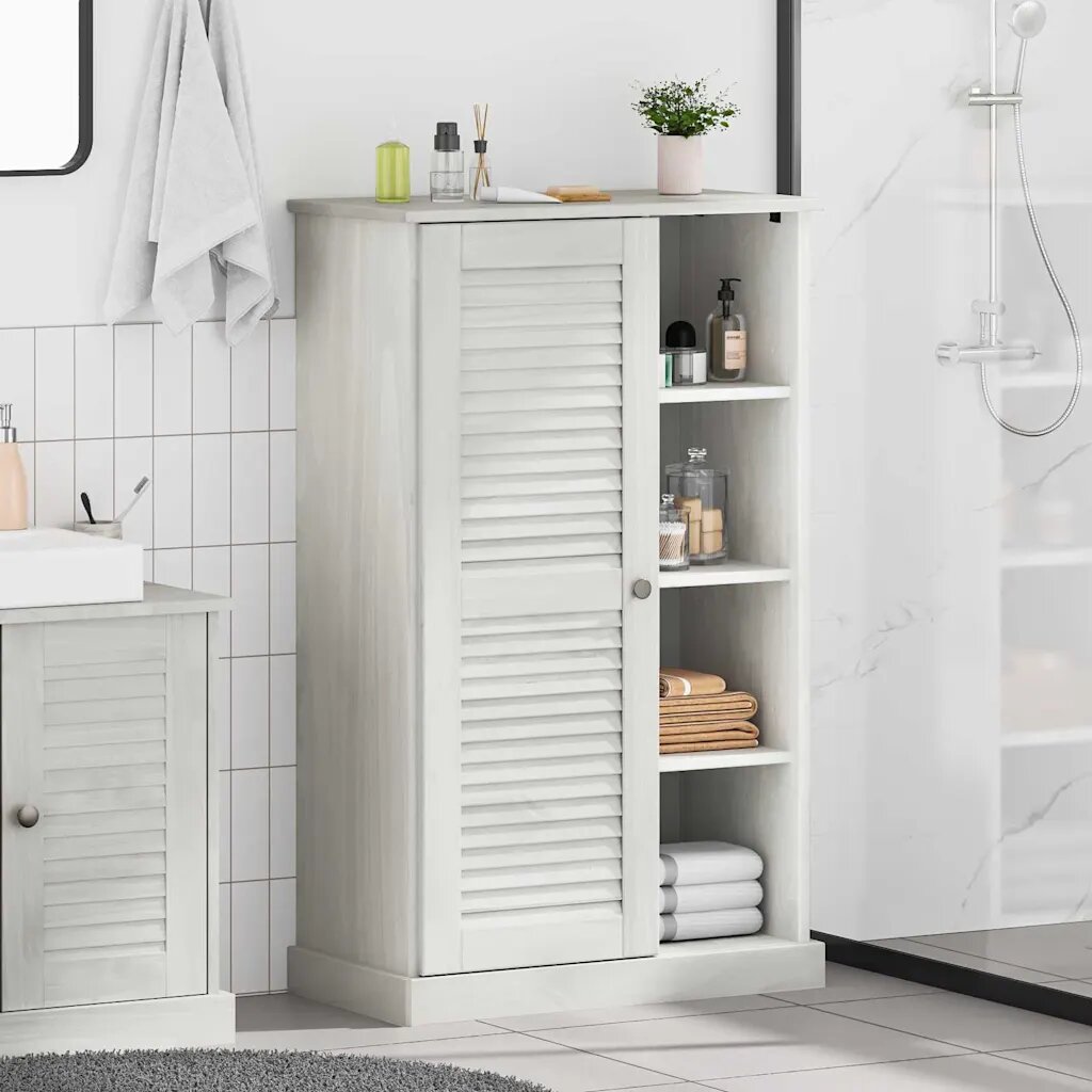 vidaXL Шкаф за баня VIGO Бяло и антикварно бяло 68 x 34 x 110 см