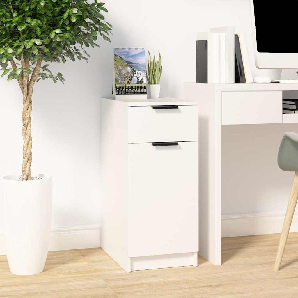 vidaXL Шкаф за бюро бял 335x50x75 см инженерно дърво