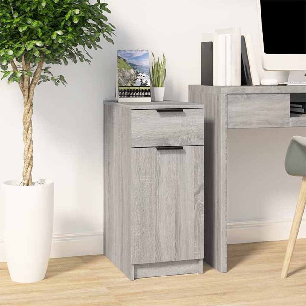 vidaXL Шкаф за бюро сив сонома 335x50x75 см инженерно дърво