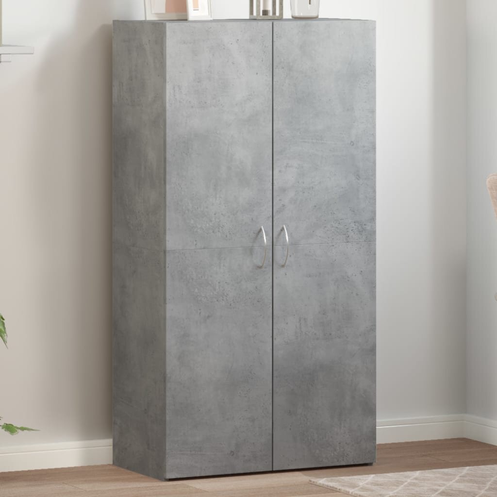 vidaXL Шкаф за документи бетонно сив 60x32x115 см инженерно дърво