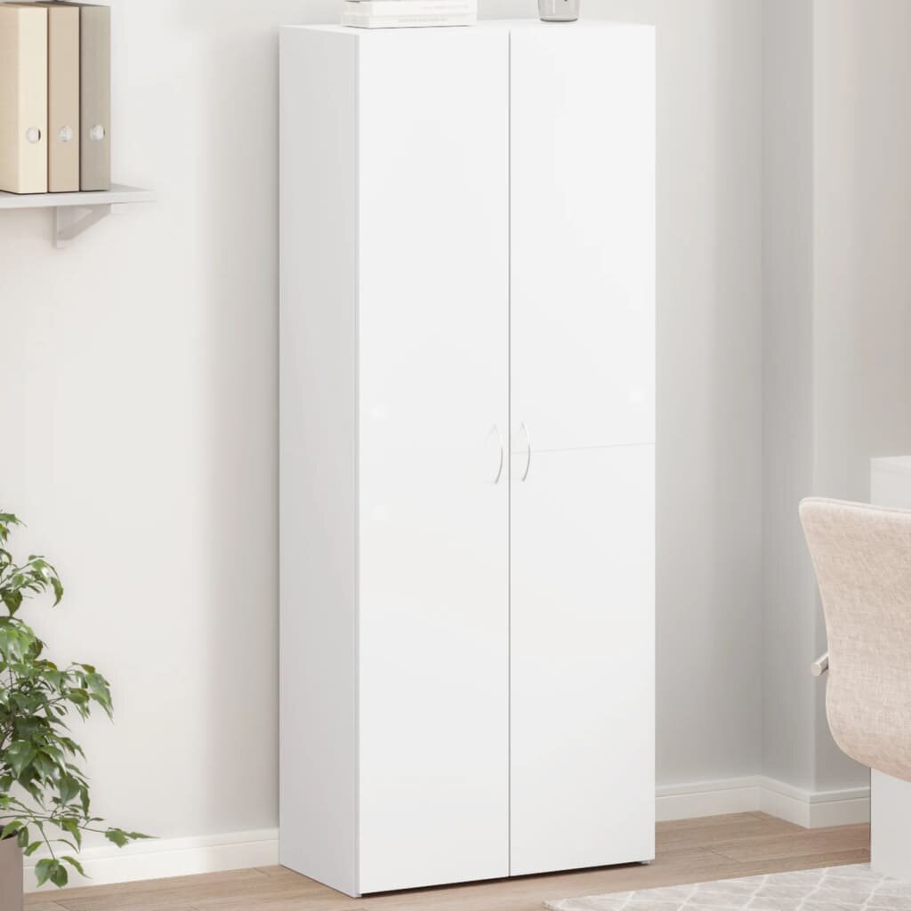 vidaXL Шкаф за документи бял 60x32x153 см инженерно дърво