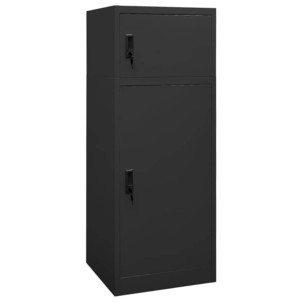 vidaXL Шкаф за екипировка за езда антрацит 53x53x140 см стомана
