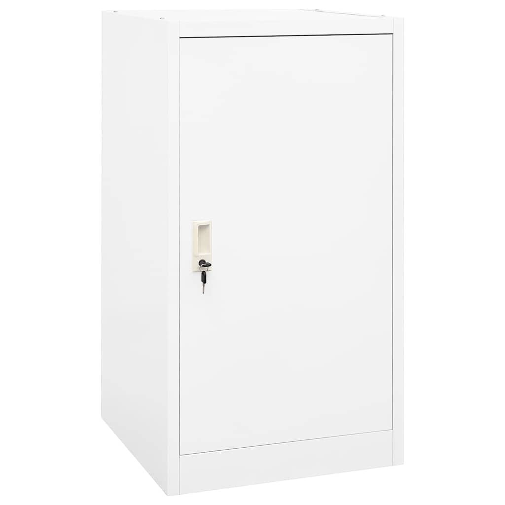 vidaXL Шкаф за екипировка за езда бял 53x53x105 см стомана