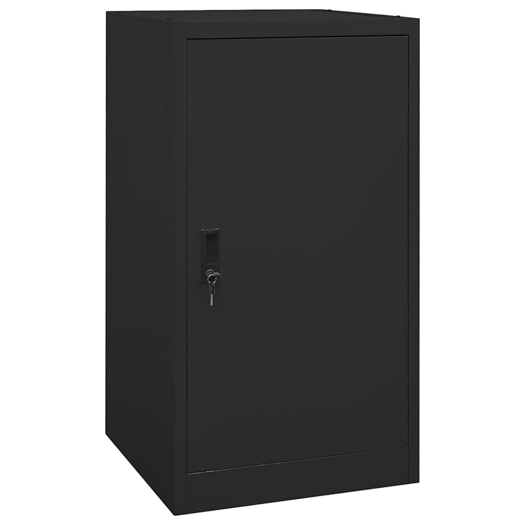 vidaXL Шкаф за екипировка за езда черен 53x53x105 см стомана