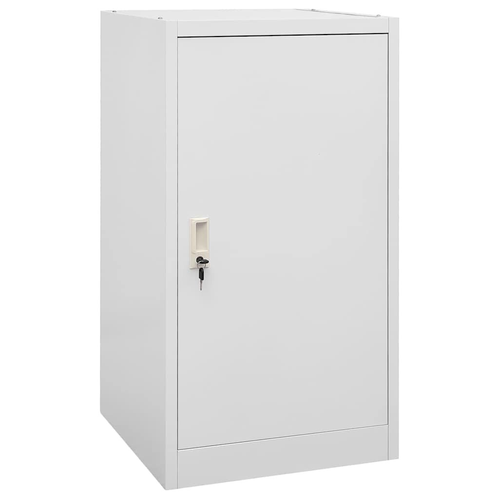 vidaXL Шкаф за екипировка за езда светлосив 53x53x105 см стомана