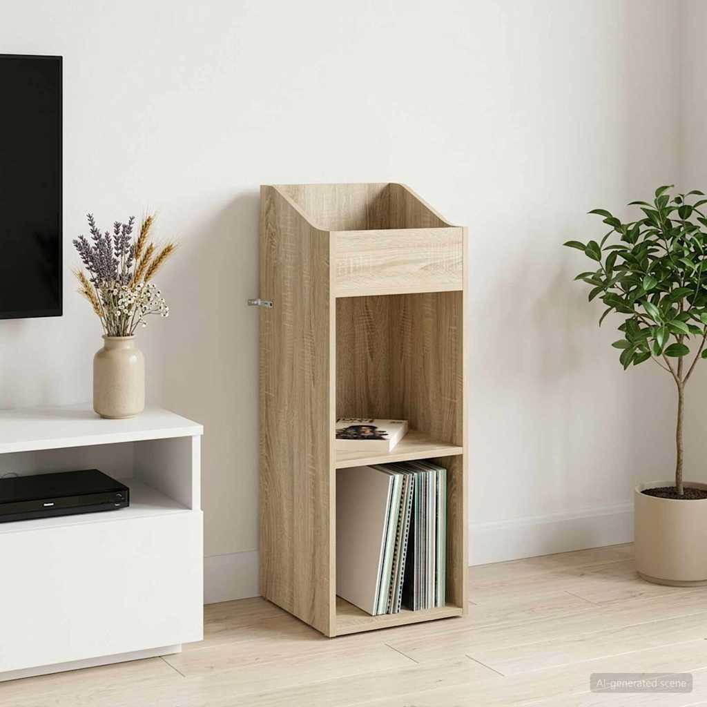 vidaXL Шкаф за грамофонни плочи Дъб сонома 36 x 36 x 955 см