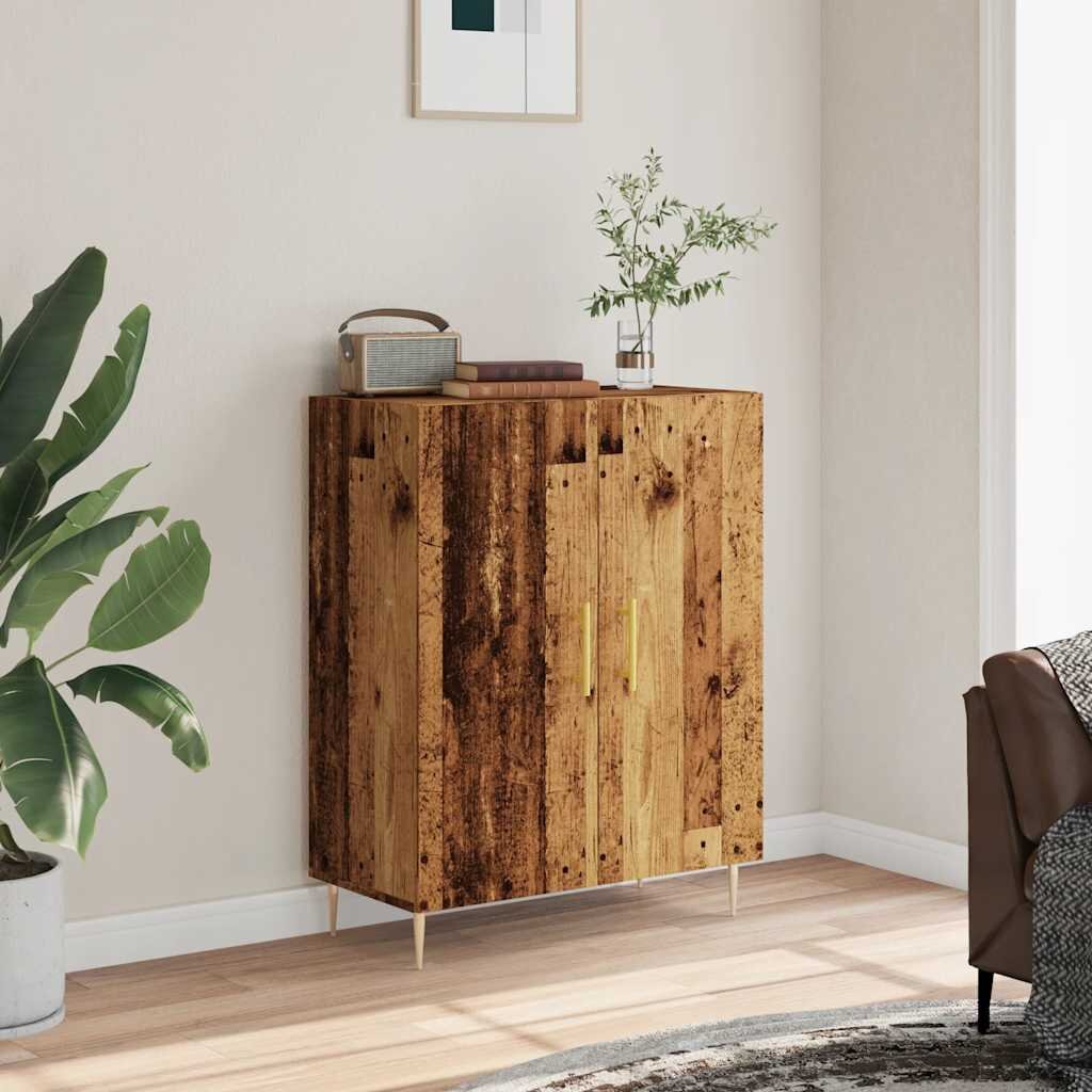 vidaXL Шкаф за хранене Old Wood 695x34x90 cm Инженерна дървесина