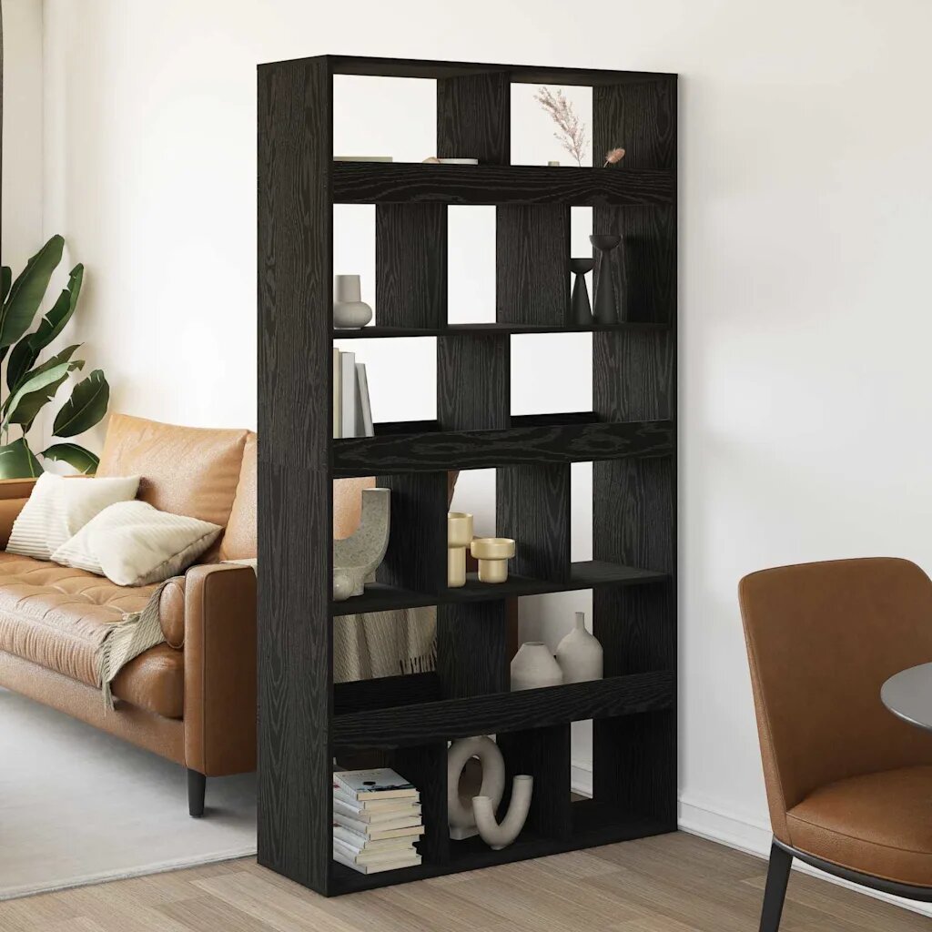 vidaXL Шкаф за книги 15 нива 100 x 33 x 93.75 см Инженерна дървесина
