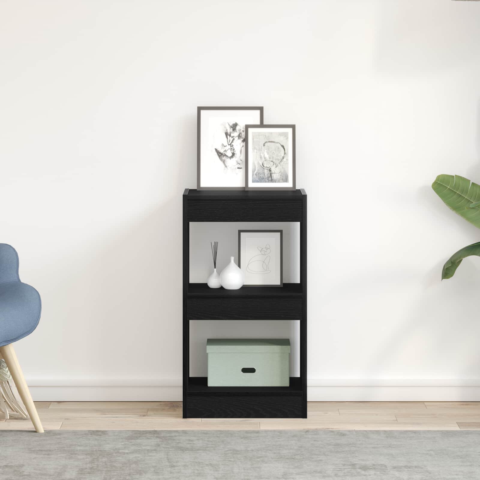 vidaXL Шкаф за книги 2 нива 40 x 30 x 715 см Инженерна дървесина