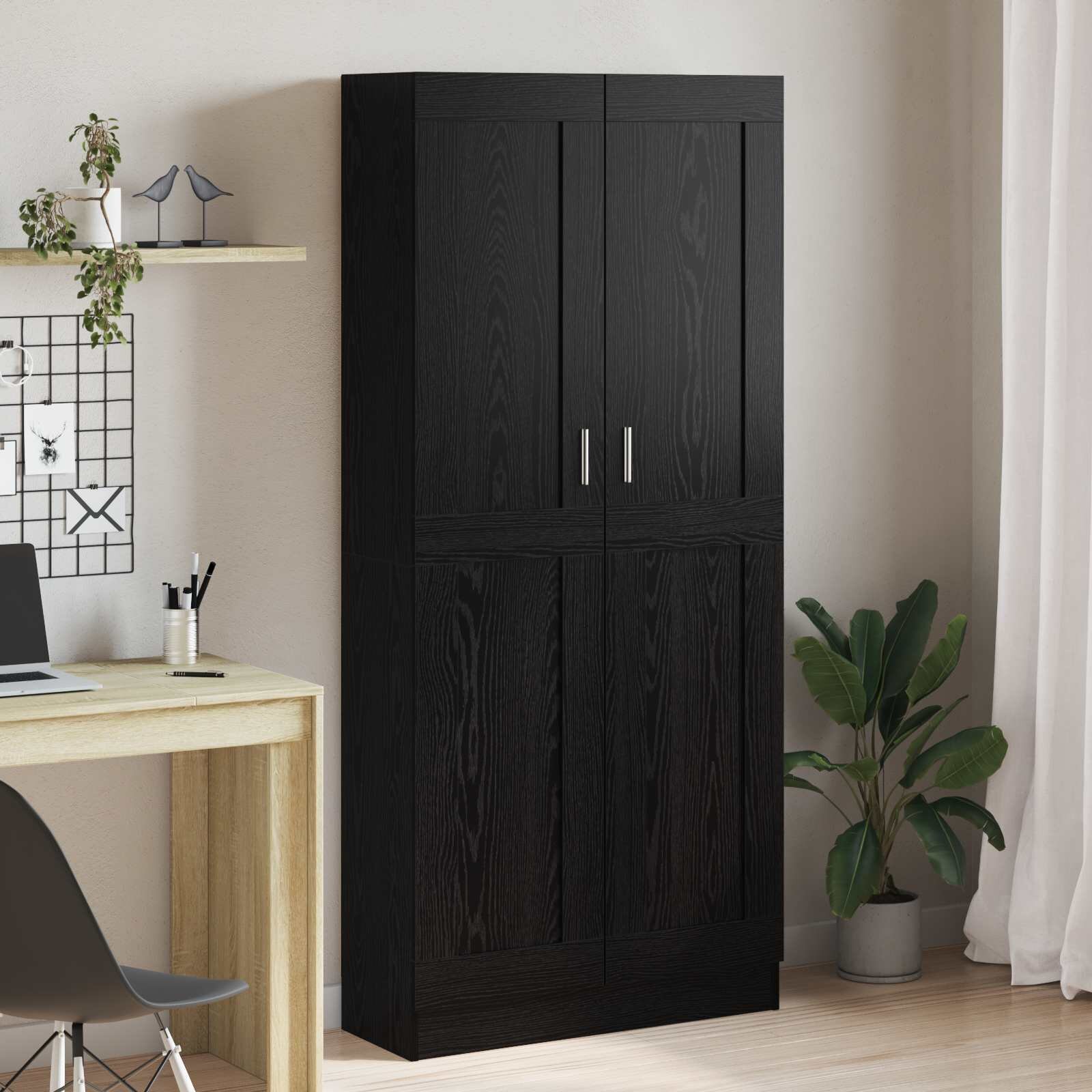 vidaXL Шкаф за книги 3 нива 825 x 305 x 185 см Инженерна дървесина