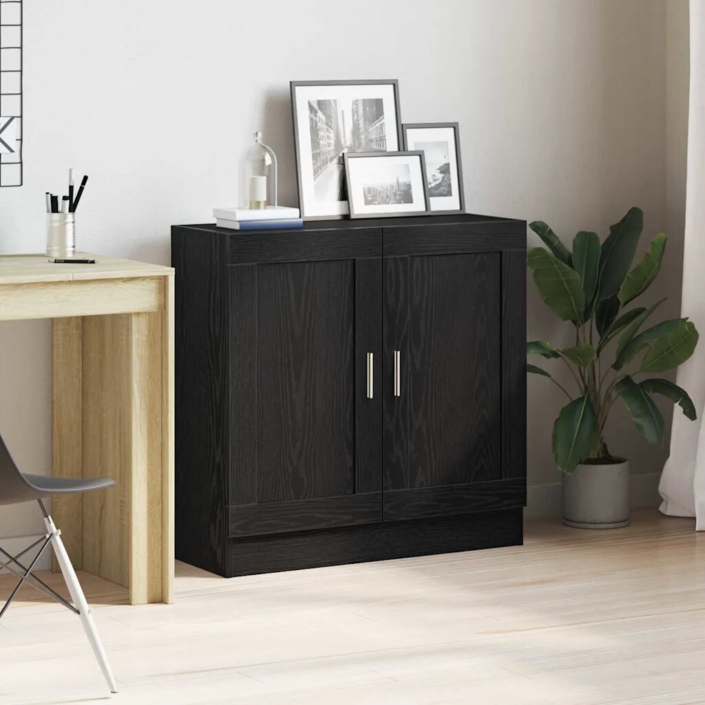 vidaXL Шкаф за книги 3 нива 825 x 305 x 80 см Инженерна дървесина