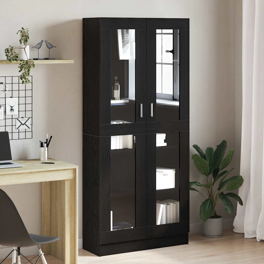 vidaXL Шкаф за книги 4 нива 825 x 305 x 185 см Инженерна дървесина