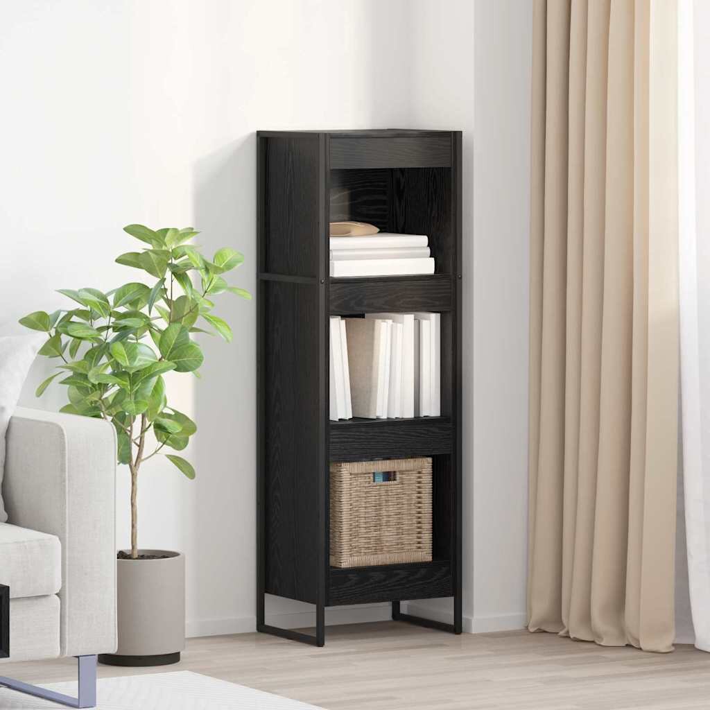 vidaXL Шкаф за книги 40 x 30 x 121 см Инженерна дървесина Черния дъб