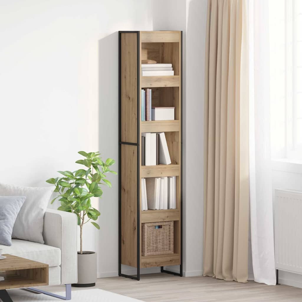 vidaXL Шкаф за книги 40 x 30 x 1895 см Инженерна дървесина