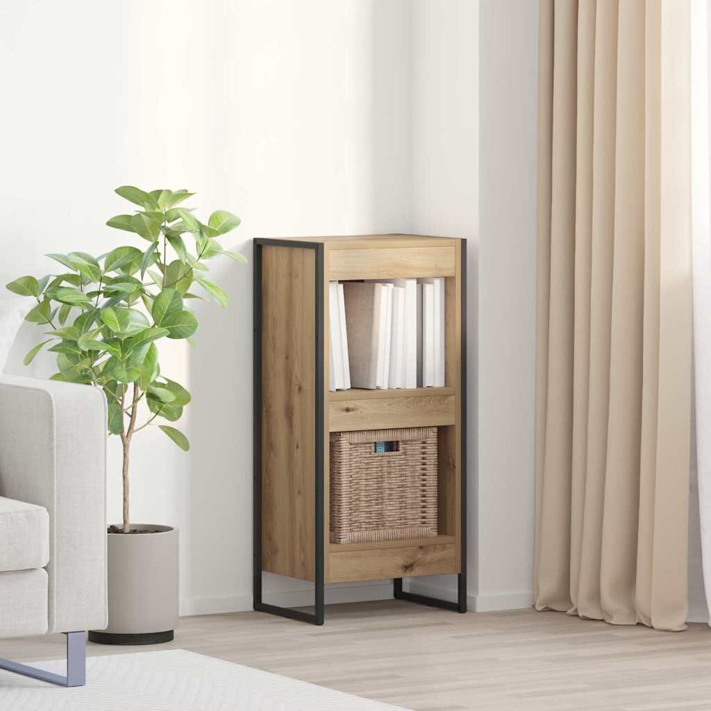 vidaXL Шкаф за книги 40 x 30 x 865 см Инженерна дървесина Дъб Артизан