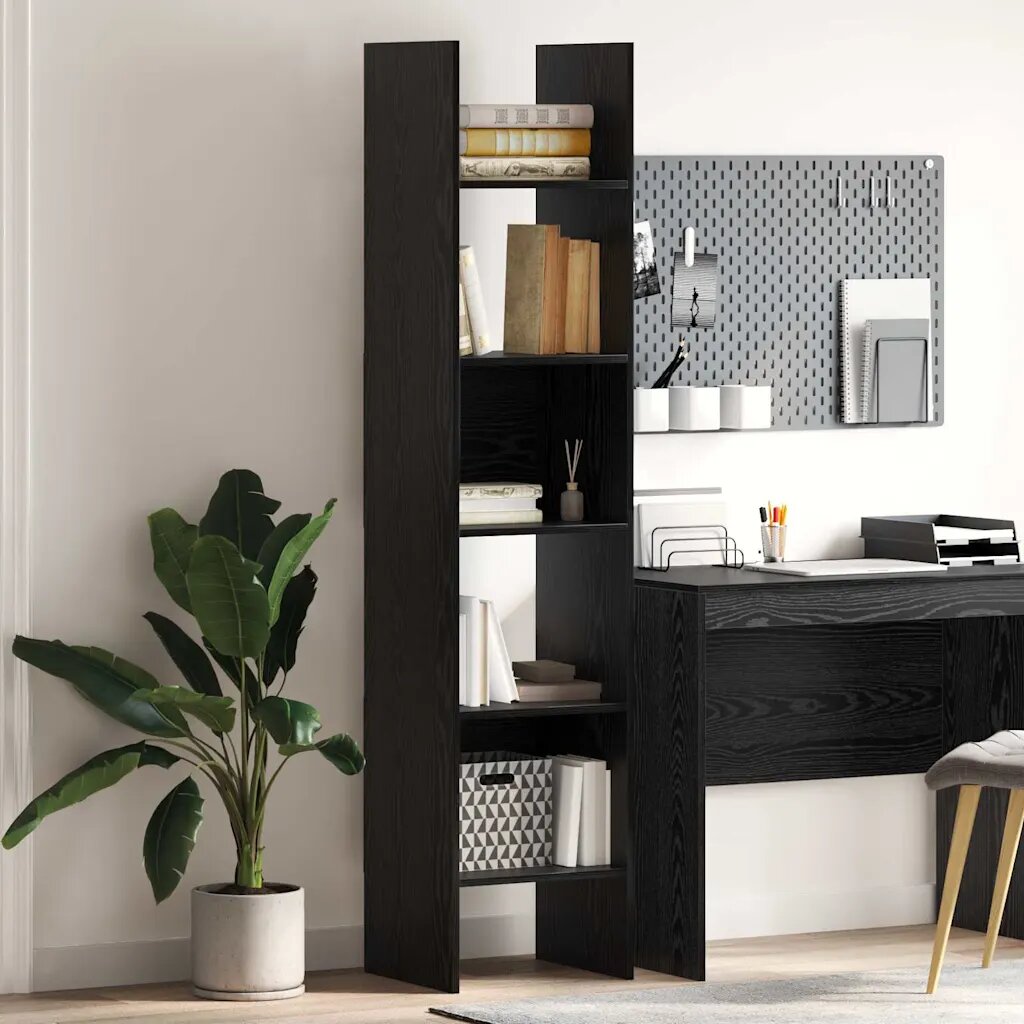 vidaXL Шкаф за книги 5 нива 40 x 35 x 180 см Инженерна дървесина