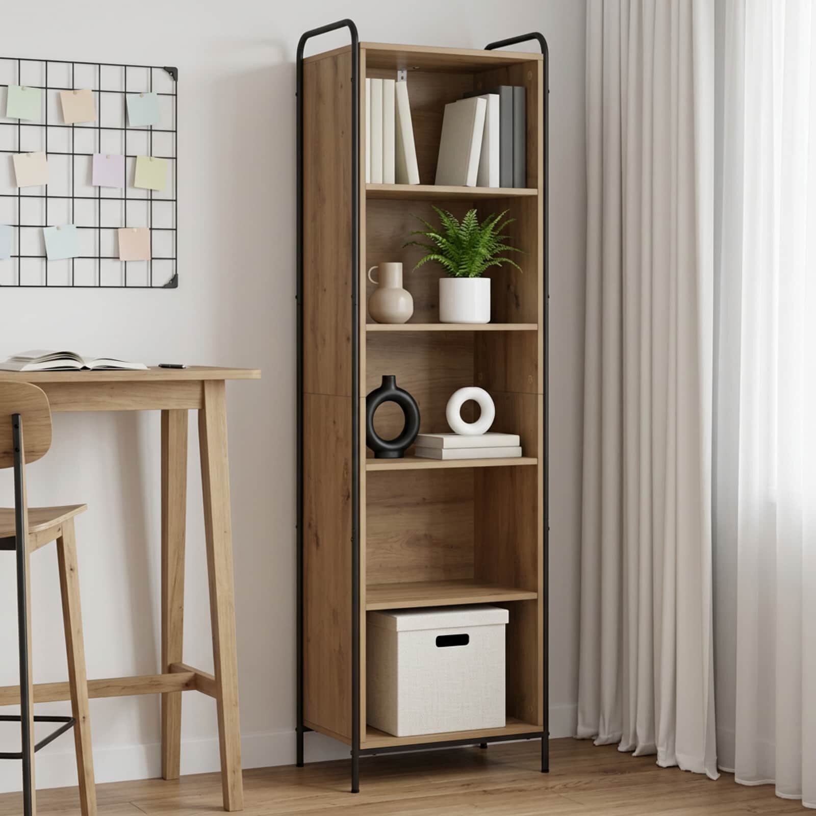 vidaXL Шкаф за книги 555 x 33 x 174 см Инженерна дървесина