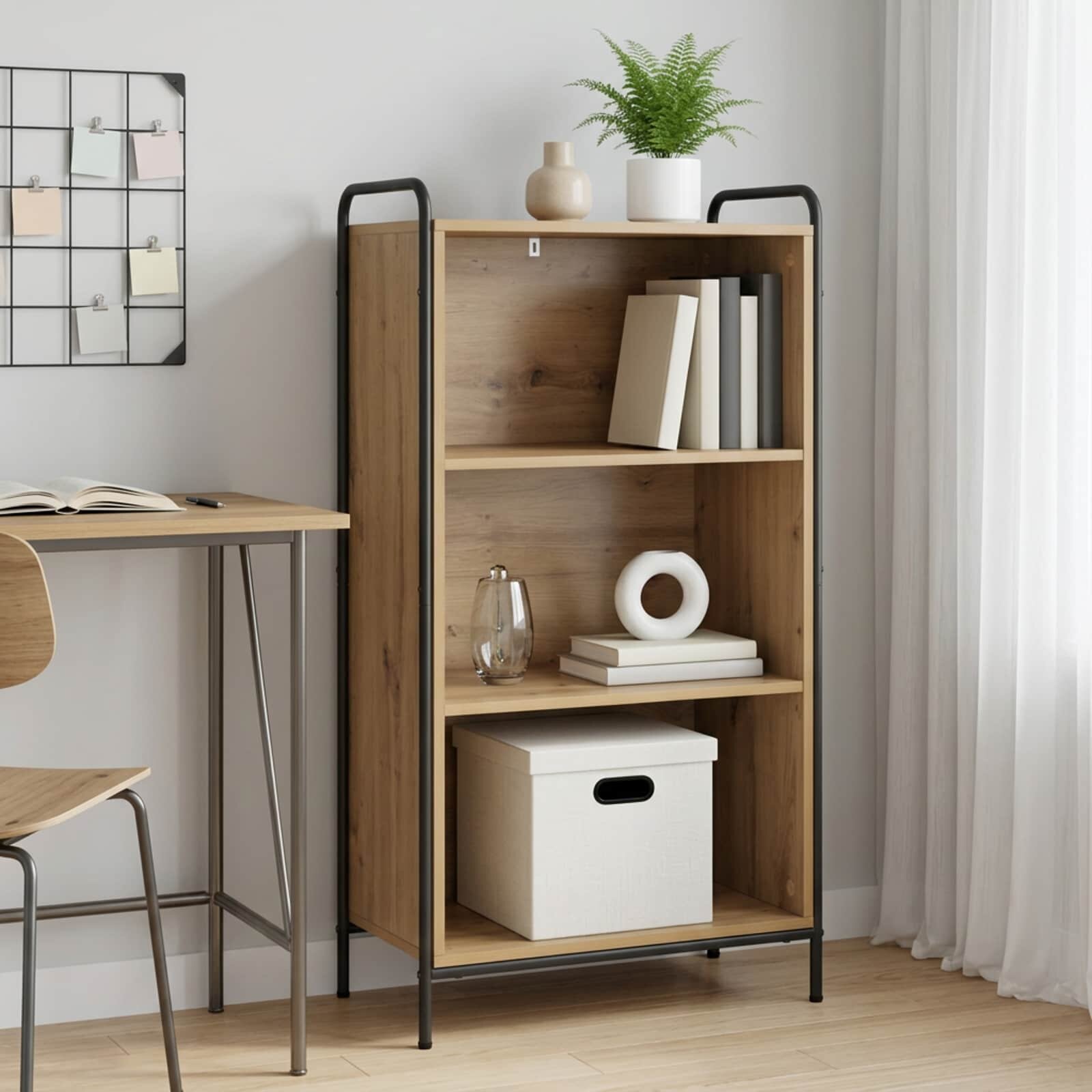 vidaXL Шкаф за книги 555 x 33 x 174 см Инженерна дървесина
