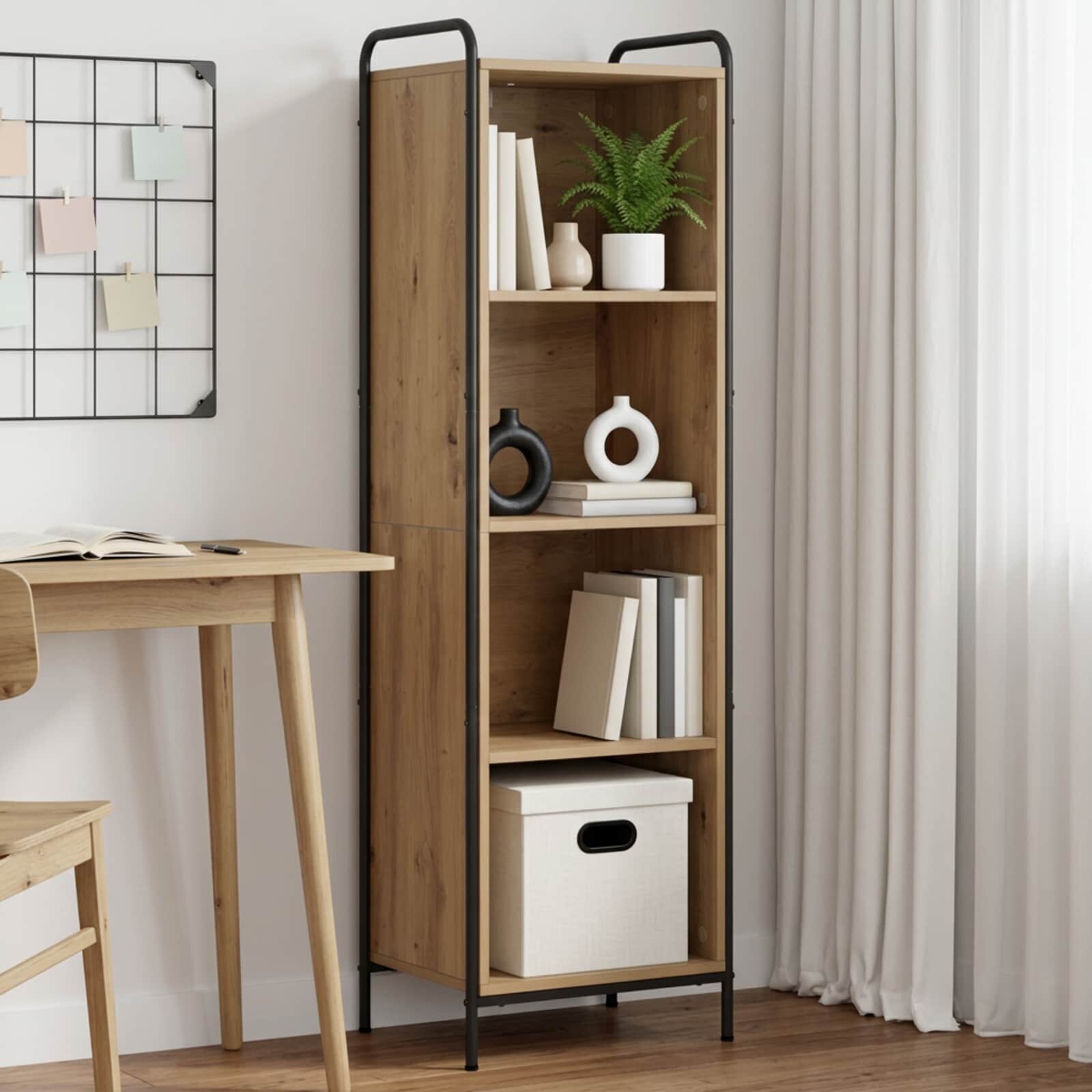 vidaXL Шкаф за книги 555 x 33 x 174 см Инженерна дървесина