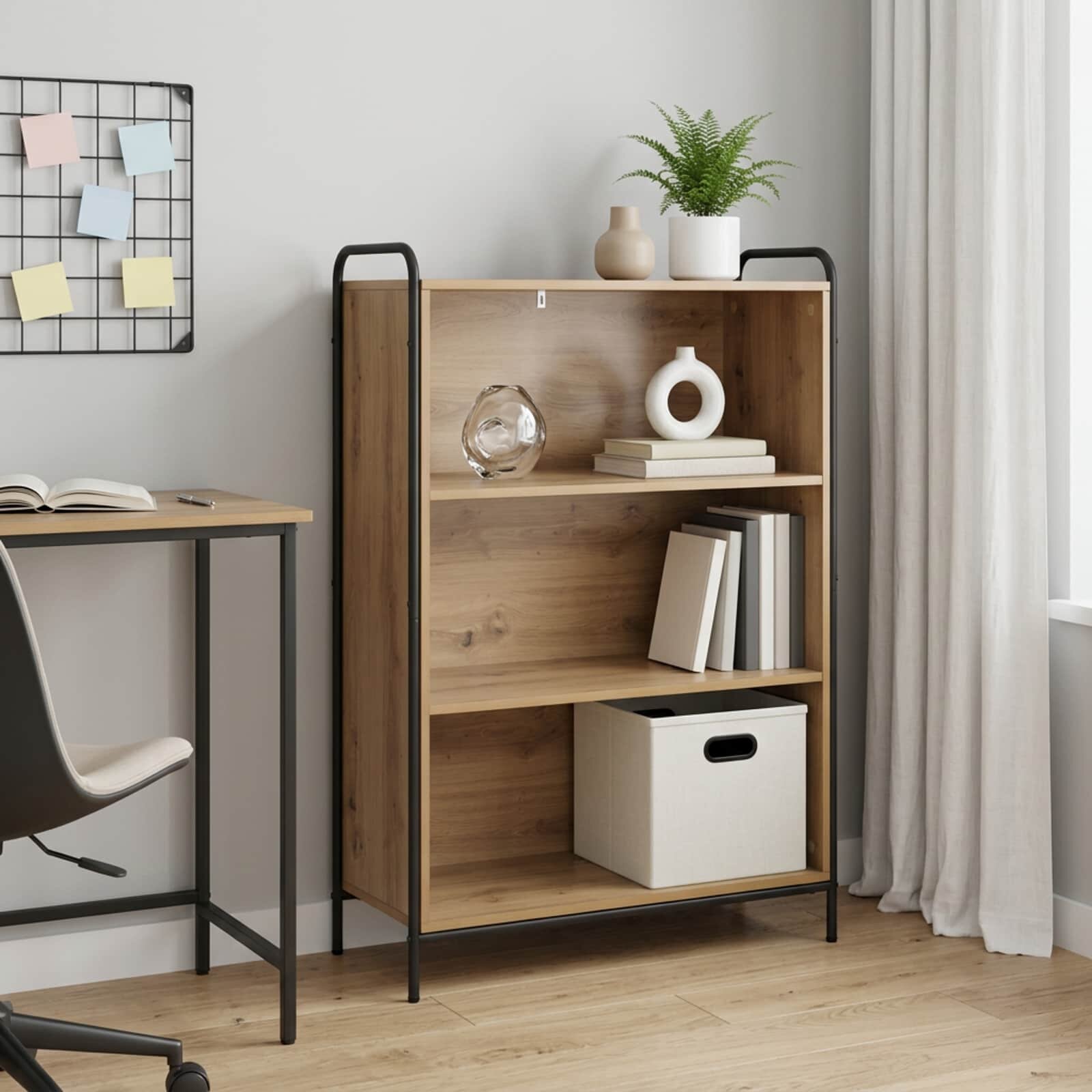 vidaXL Шкаф за книги 555 x 33 x 174 см Инженерна дървесина