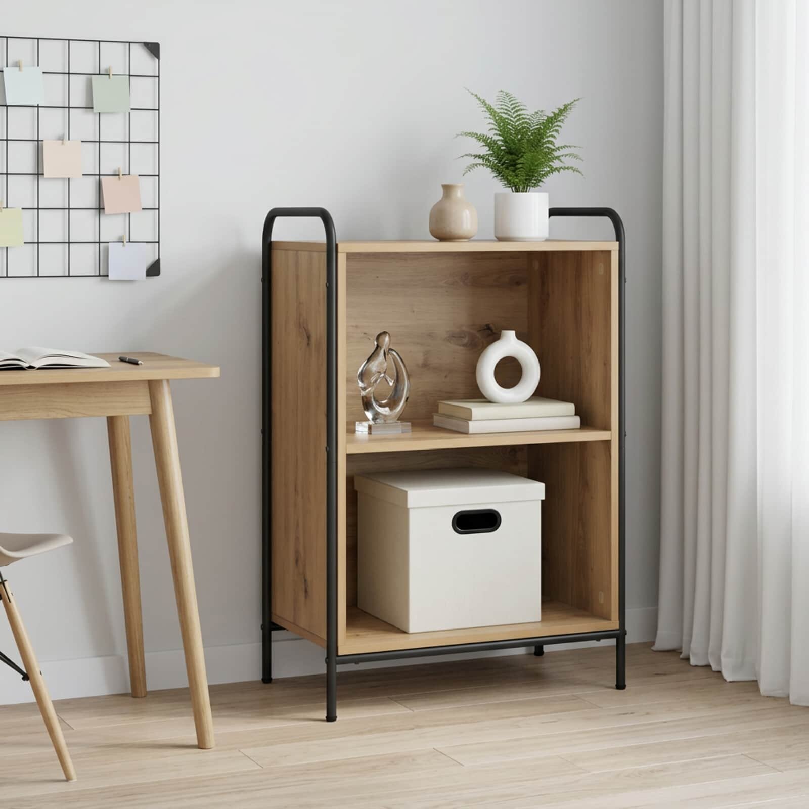 vidaXL Шкаф за книги 555 x 33 x 174 см Инженерна дървесина