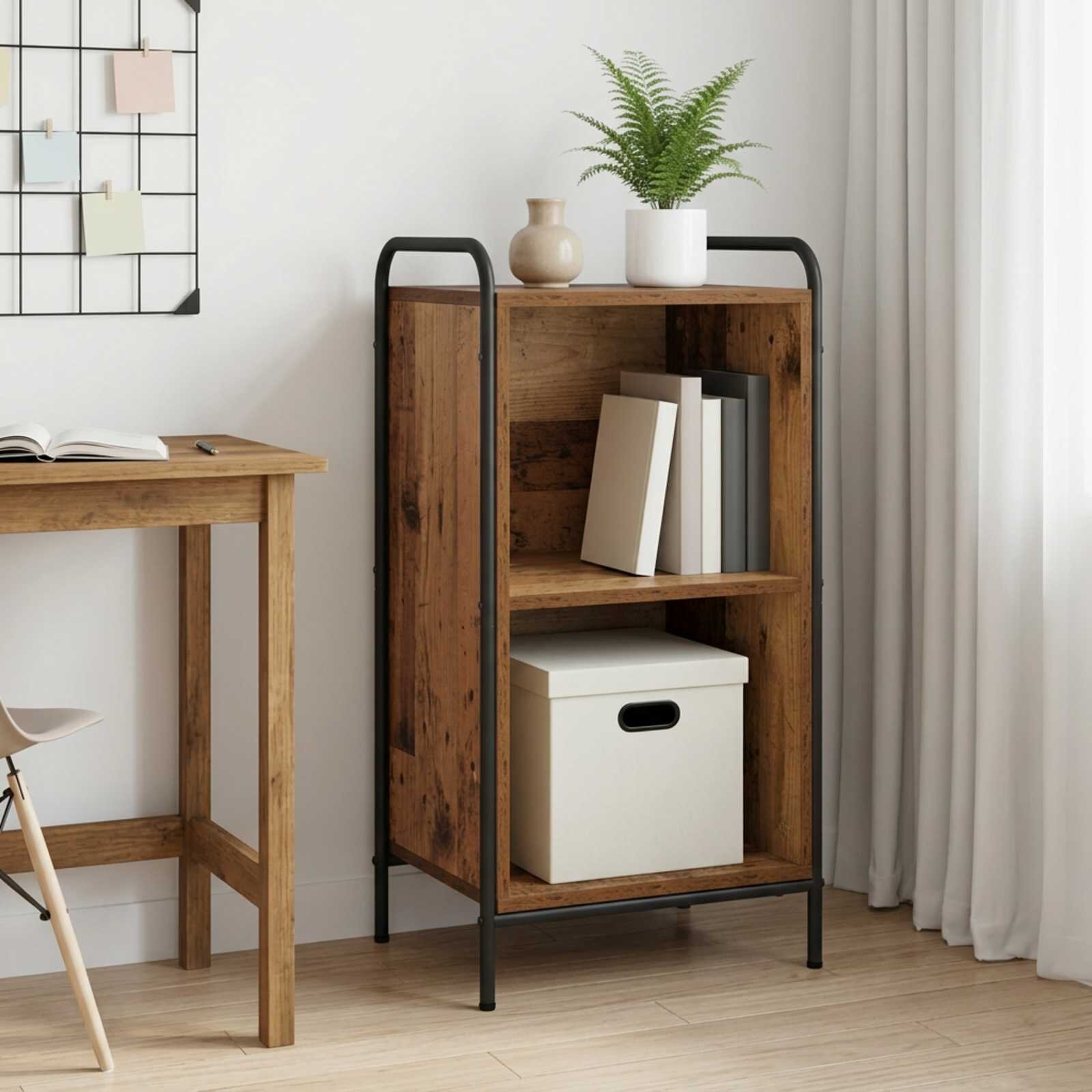 vidaXL Шкаф за книги 555 x 33 x 174 см Инженерна дървесина