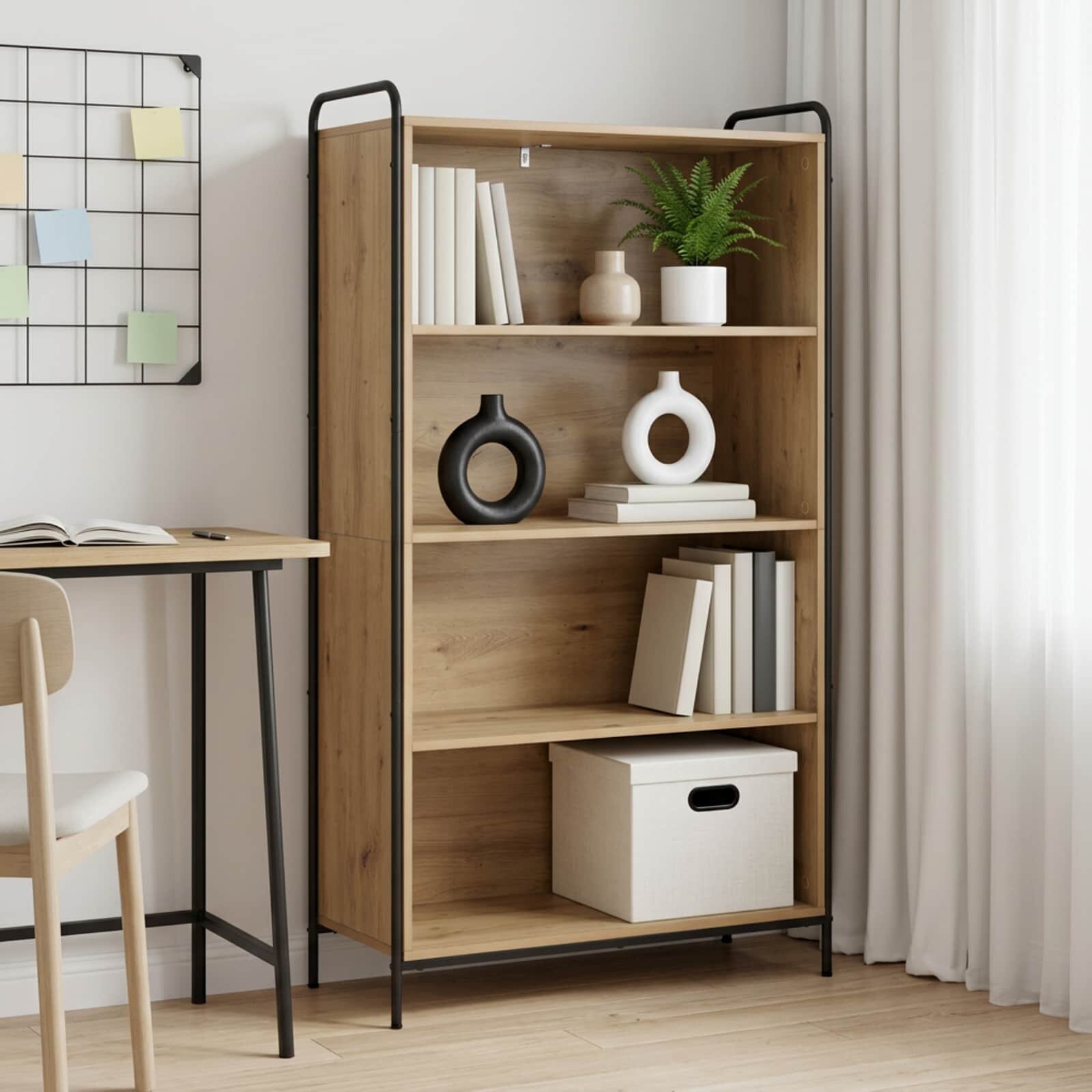 vidaXL Шкаф за книги 555 x 33 x 174 см Инженерна дървесина