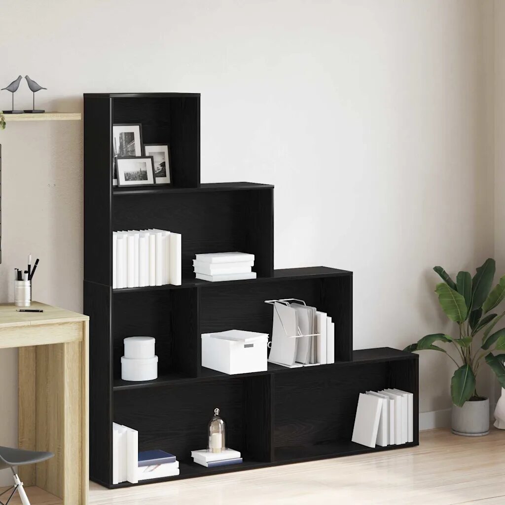 vidaXL Шкаф за книги 6 нива 155 x 24 x 160 см Инженерна дървесина